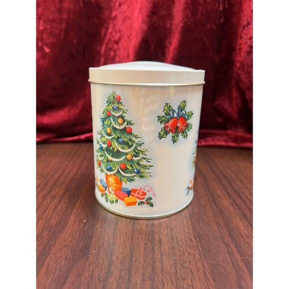 Vintage Christmas - Metal Storage Tin - Decorated Christmas Tree - Daher England - Picture 4 of 11